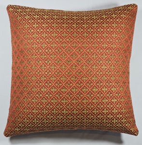 Rusty red & Gold Fabric